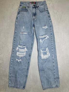 Empyre Relaxed Fit Distressed Light Wash Jeans Size 0